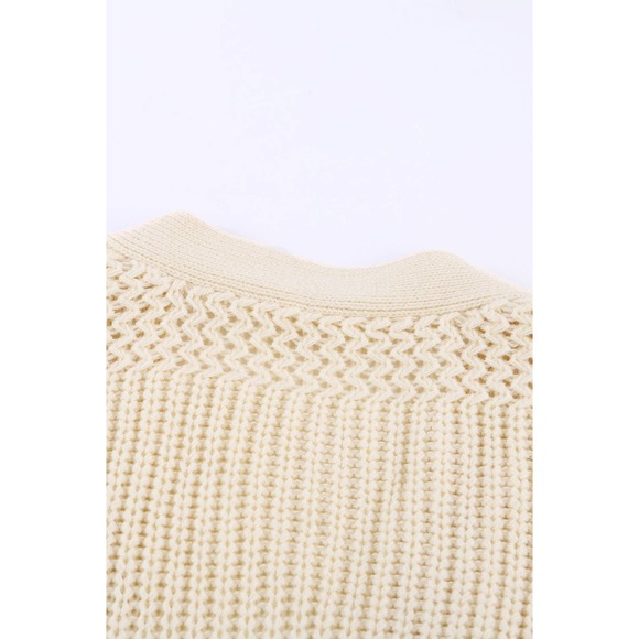 Wrap V Neck Sweater With Side Tie - Picture 11 of 11